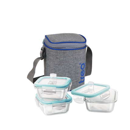 Treo Borosilicate Glass Square Lunch Box